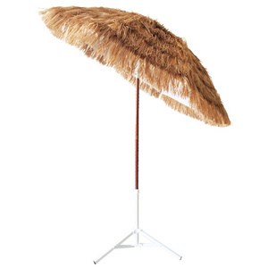 2022 Custom high quality maldives straw simulation thatch Raffia palm beach umbrellas