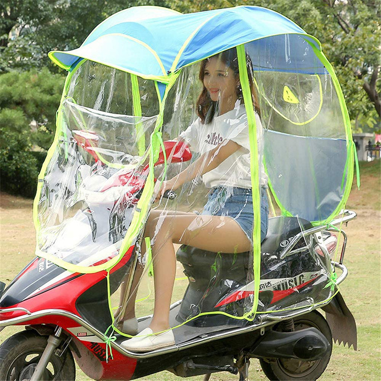 Motorcycle Motorbike Umbrella Sun Shade Rain Cover Dust Proof Electric Vehicle Scooter Umbrella