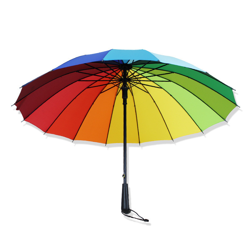 LOTUS Cheap Price 16K Windproof Parasol Long Popular Special Rainbow Spiral Fancy Umbrella for Outdoor