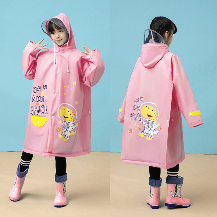 LOTUS Kids Raincoats GRS Waterproof Rainsuit 3D Cartoon Rain Jacket Toddler Rainwear Poncho for Girls Boys