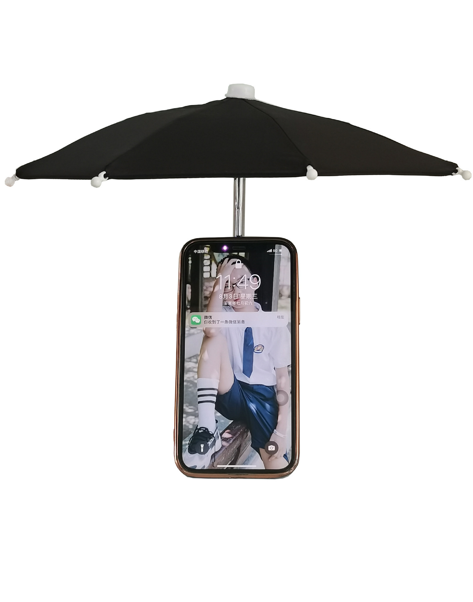 LOTUS Mini phone umbrella suction cup stand color for sun block phone holder umbrella