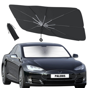 Lotus New Design Pull-tab Car Front Window Sun Shade Umbrella Draw String Windshield  Cover with Custom Logo