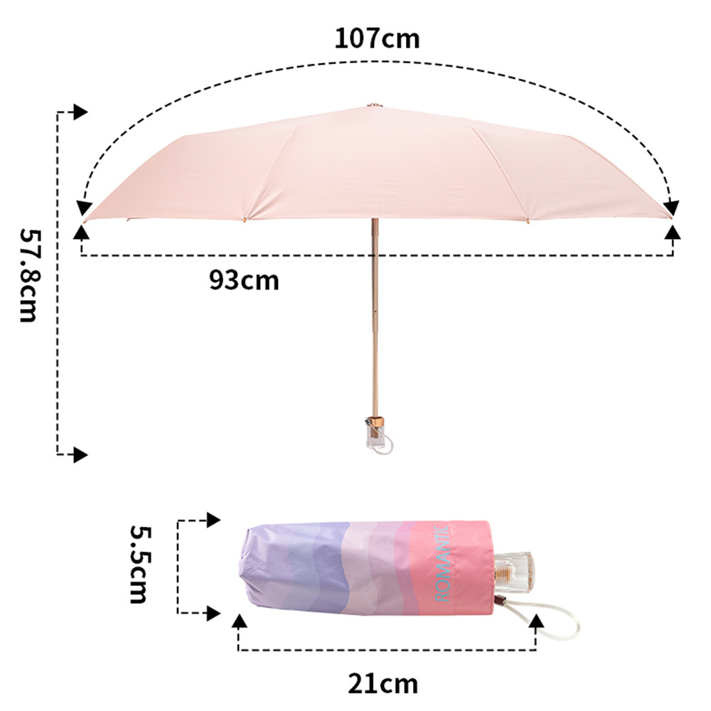 Lotus Fifty fold color glue wave umbrella sunblock cooling umbrella Crystal handle Student UV protection sunshade umbrella