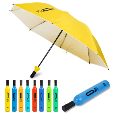 Wholesale Customized Multi-Color Wine Bottle Shape Umbrella Fashion Paraplue & Gift Craft Umbrella