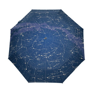 LOTUS Constellation Map Folding Umbrella Recycled PET Canopy Eco-friendly Degradable Umbrella