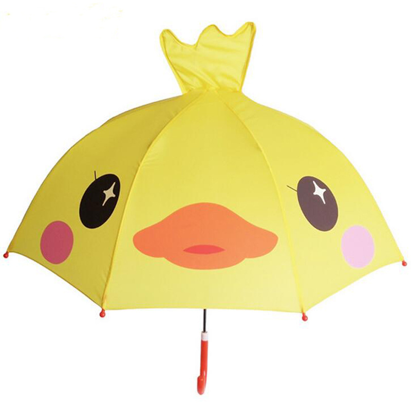 LOTUS Cute Cartoon Umbrella Kids Animation Creative Long-handled 3D Ear Modeling Kids Umbrella For Children Boys Girls