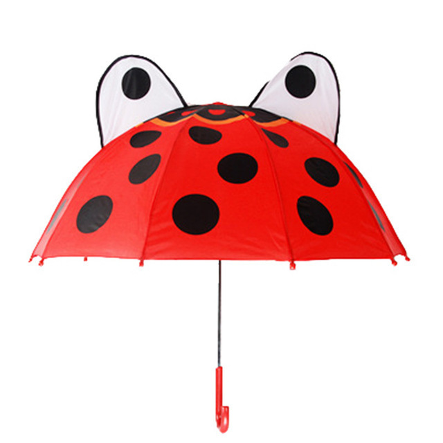 LOTUS Cute Cartoon Umbrella Kids Animation Creative Long-handled 3D Ear Modeling Kids Umbrella For Children Boys Girls