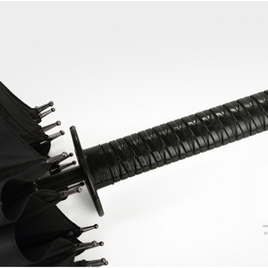 LOTUS Ins hot Japanese Style Promotional 16 Ribs and 24 Ribs Cool Samurai Sword Long Handle Umbrella with Logo