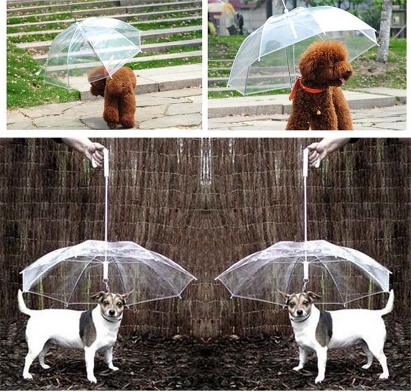 Pet Umbrellas paraplu Teddy Bear Dog Pet Rain Gear Lovely Pet Supplies Waterproof Cat Dog Umbrella