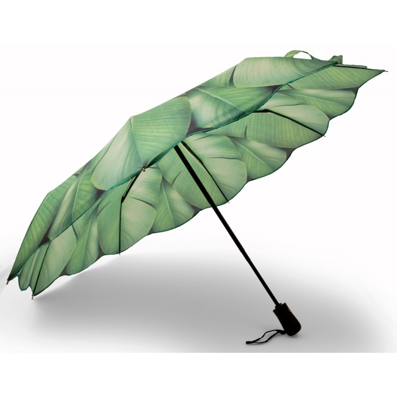 NEW invention hot sales green folding palm leaves umbrella for girl