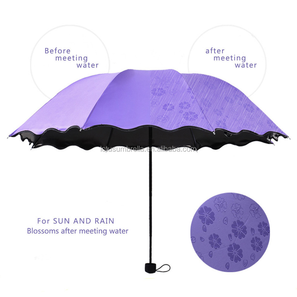 Flower Bloom with Wet Magic Folding Umbrella