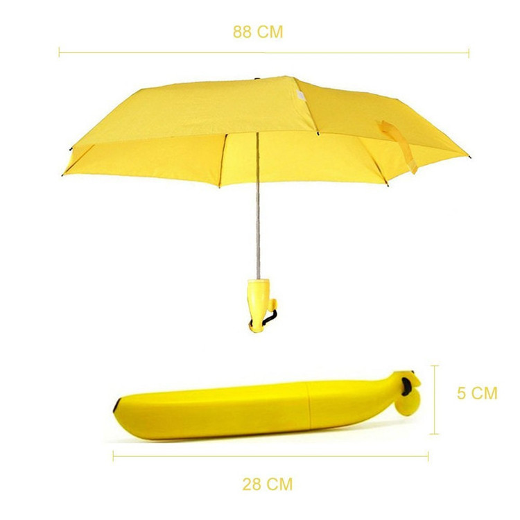 Cartoon Fashion Creative Novelty Gift Banana Umbrella Fruit Advertising Children'S Students Princess Trending Umbrella