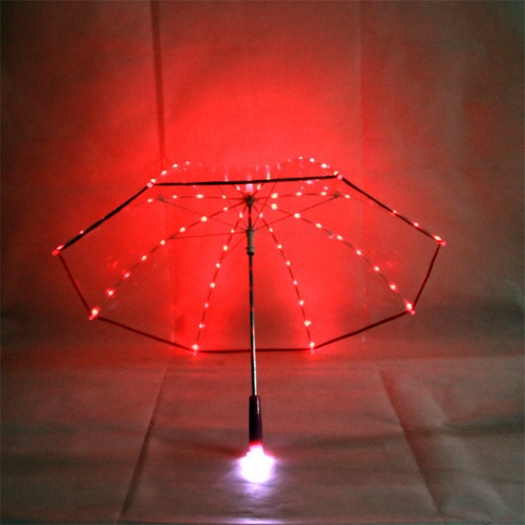 New Trend Blade Runner Light Led Flash Lightsaber Clear Transparent Automatic Folding Umbrella With Led Lights