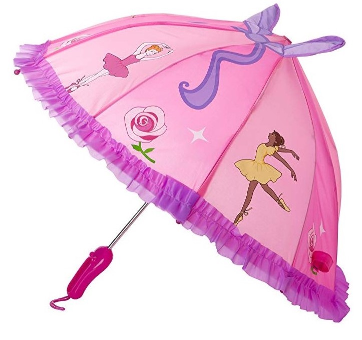 Factory Wholesale Cute Butterfly Small Size 3D Animals Umbrella for Kids Little Princess Ballet  Kid Umbrella for Girl