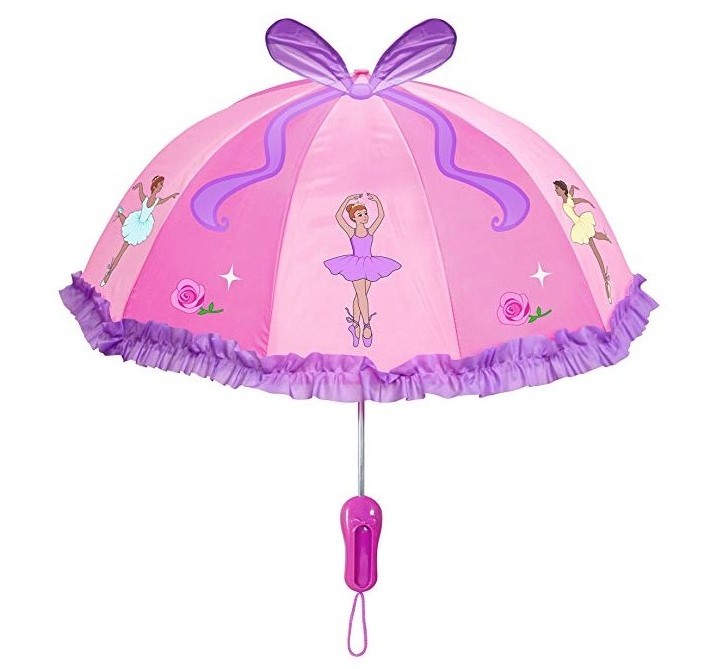 Factory Wholesale Cute Butterfly Small Size 3D Animals Umbrella for Kids Little Princess Ballet  Kid Umbrella for Girl