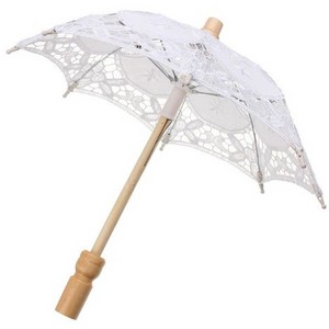 Wholesale Embroidered Battenburg Lace Parasol Wedding Bridal Umbrella