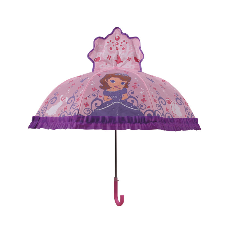 Cheap light small 17 inch cartoon kids straight umbrella with ear for Minnie mouse