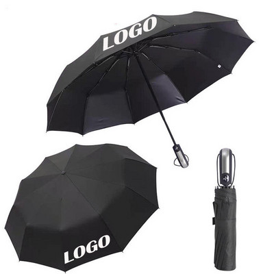 LOTUS Factory Directly Promotional 23 inch Automatic Open 3 Folding Umbrella with Logo Printing