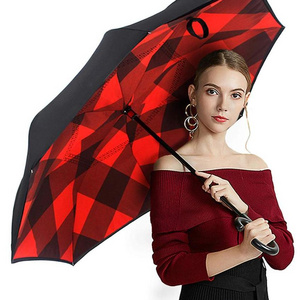 Wholesale kevlar 23inch 8ribs 190t pongee double layer fiberglass inferted umbrella support