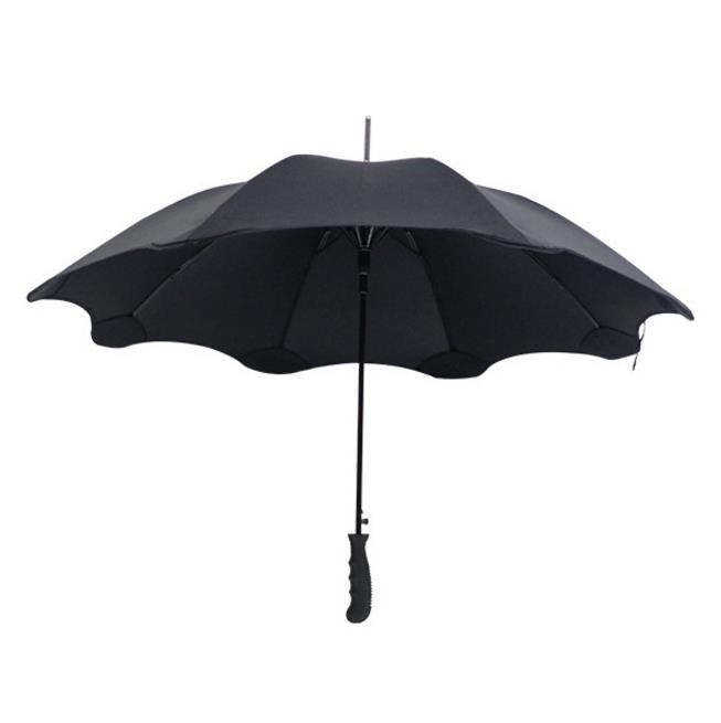 Black premium auto open waterproof no drip blunt umbrella straight