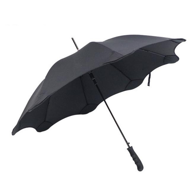 Black premium auto open waterproof no drip blunt umbrella straight