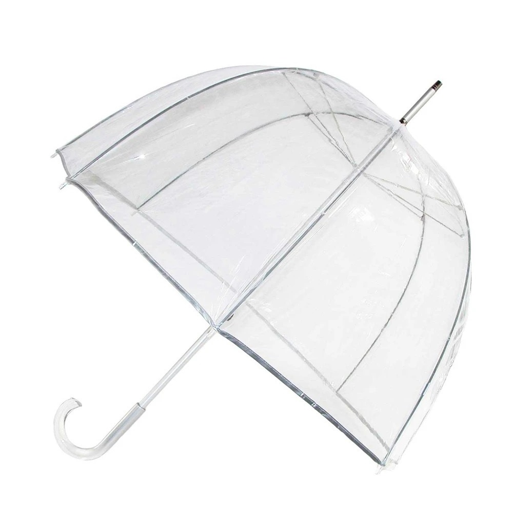 23 Inch Transparent Banana Bubble Romantic Clear Semi-automatic Poe Stick Dome Photography Umbrella For Rain And Wind