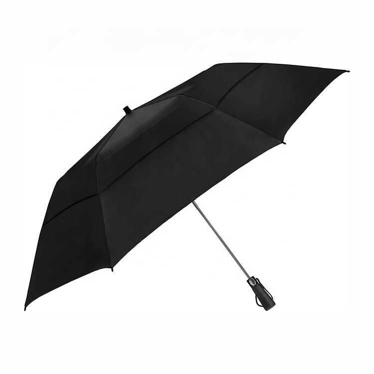 print logo large oversized outdoor windproof umbrella big size 23 inch 2 foldable folding golf umbrella