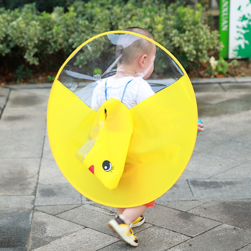 Transparent Raincoat Clear Umbrella Headwear Hat Cap Folding Child Kids Rain Coat Cover PVC Umbrellas