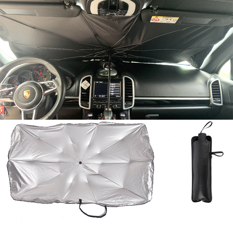 LOTUS 2022 Hot Selling Front Windows Windscreen Manual Open Sun Shade Cover Car Umbrella for Outdoor