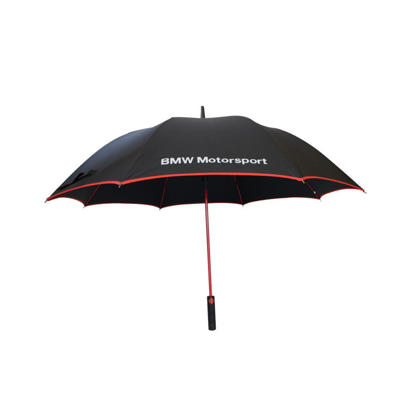 Brand name custom logo 27inch 8 ribs fibreglass auto open straight car brand umbrella