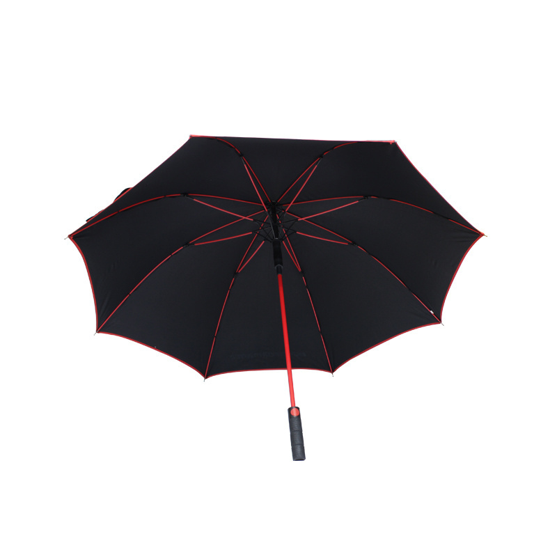 Brand name custom logo 27inch 8 ribs fibreglass auto open straight car brand umbrella