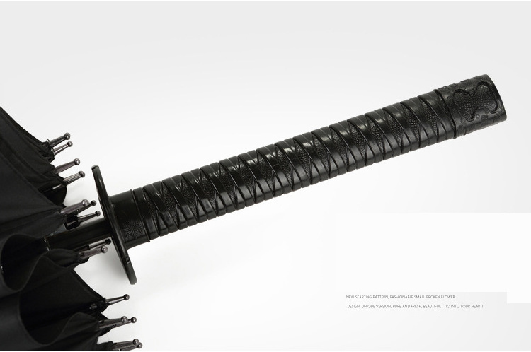 LOTUS Ins hot Japanese Style Promotional 16 Ribs and 24 Ribs Cool Samurai Sword Long Handle Umbrella with Logo