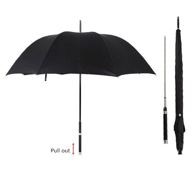 High Quality Fashion Long Handle Samurai Sword Style Man Automatic Business Straight Umbrella