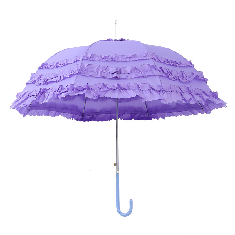 LOTUS NEW Invention Hot Sales Elegant Lady's Straight Three Layers Pagoda Parasol Umbrella for Wedding