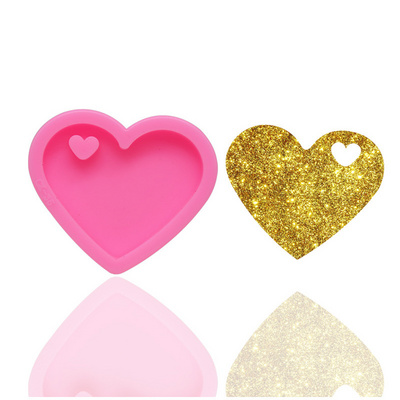 M2082 Heart Mold Resin Keychain Charms Resin Molds For Keychains Silicone Mold Decoration