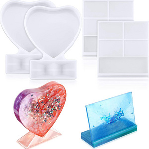 M2159 Resin Photo Frame Molds Silicone Rectangle Picture Frame Mold Heart Shaped Photo Frame Mold for Resin Casting