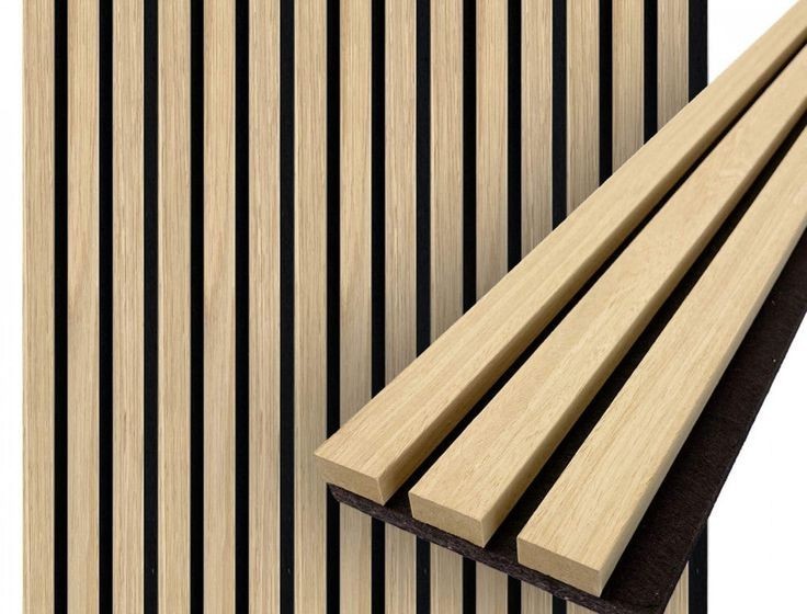 DAYIN Light Oak Wooden Slats Acoustic Panels CE Certificate FSC Certificate Pet MDF Veneer