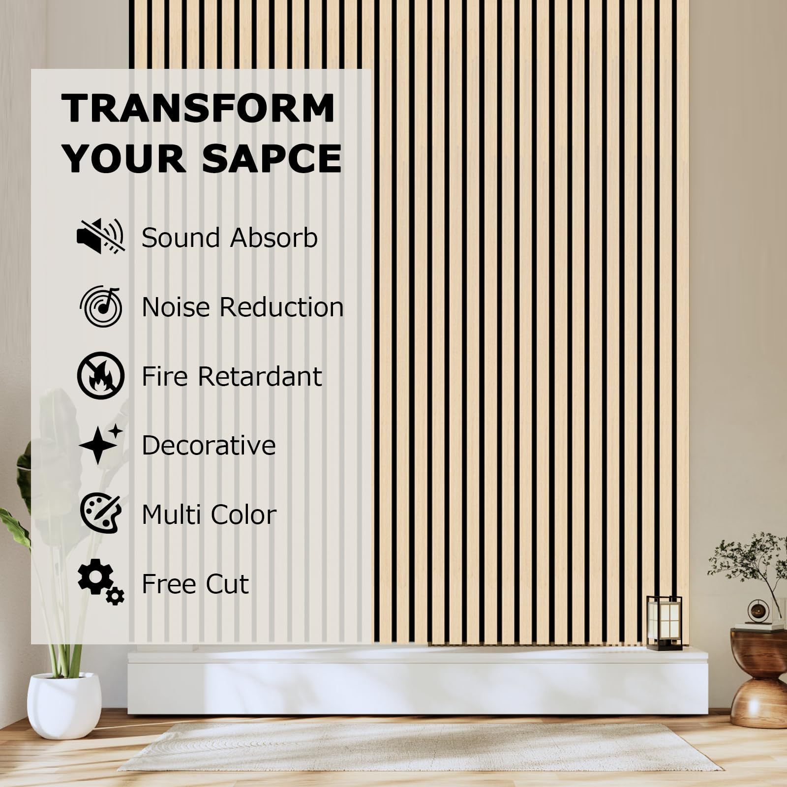 Office Studio Akupanel Wooden Slatted Sound Absorbing Proofing Boards Ceiling Pet Wood Slat Wall Soundproof Acoustic Panels