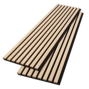 Office Studio Akupanel Wooden Slatted Sound Absorbing Proofing Boards Ceiling Pet Wood Slat Wall Soundproof Acoustic Panels