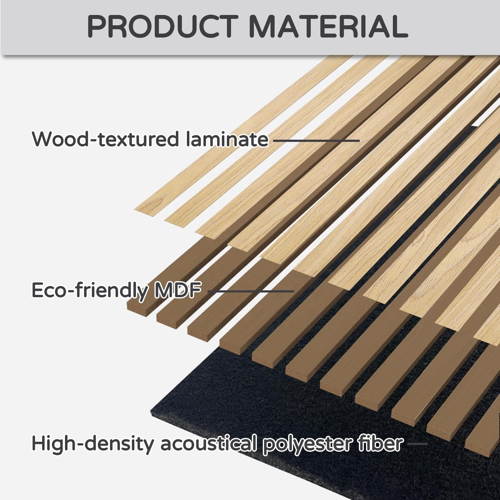 Best Fireproof Waterproof Acoustic Slat Wall Panel Wood Veneer Panel 3D Decorative Slats Acoustic Panels For Interior Wall Deco