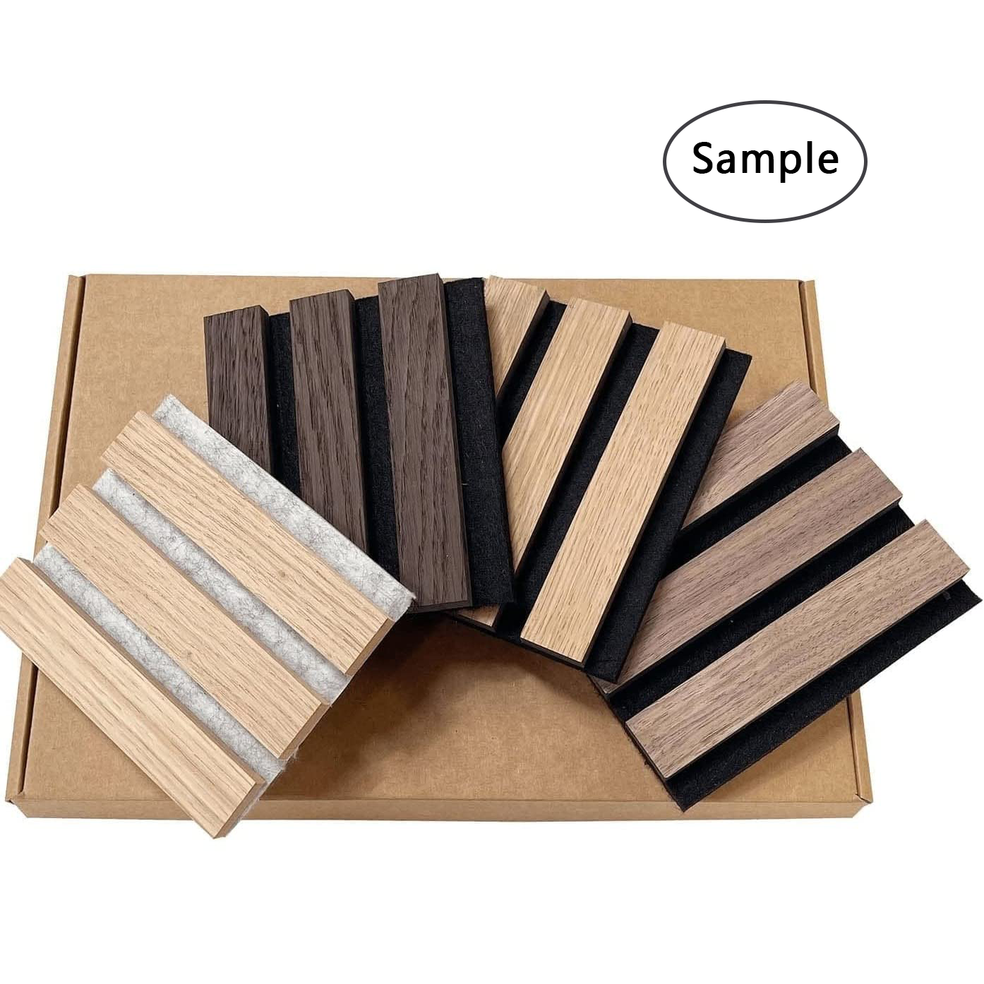 Best price 3d Decorative Art PET Fiber MDF Akupanel Sound Absorption Natural Oak Acoustic indoor Slat Wood Wall Panels