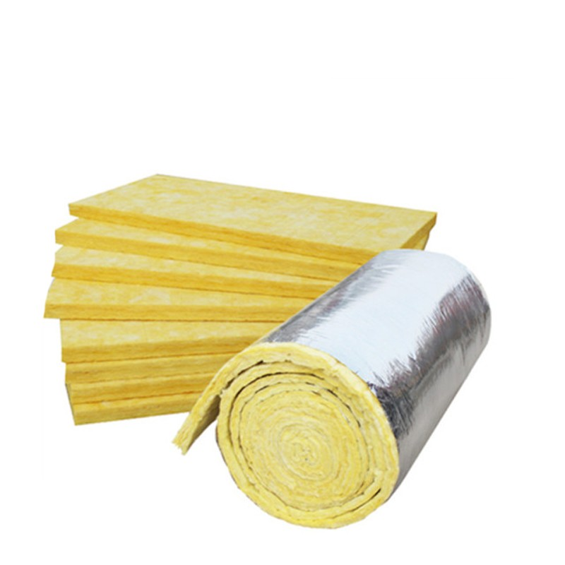 Rock Wool Heat Insulation Materials Aluminum Foil Veneer Glass Wool Blanket or Roll or Fiberglass Wool