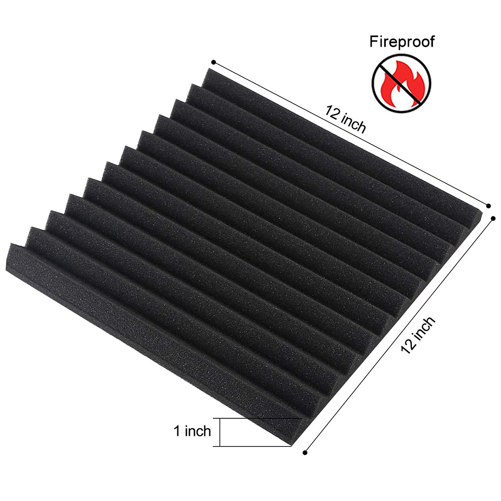 China Wholesale Cheap 48 Pack Black Blue Bass Traps Studio Sound Absorbing Panel Eco Friendly High Density Wedges Acoustic Foam