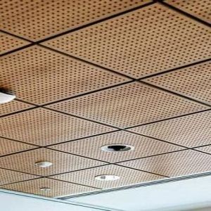 Melamine Surface Perforated Wood sound absorption Sheets Music Studio Acoustic Panels for wall and ceiling for home theater