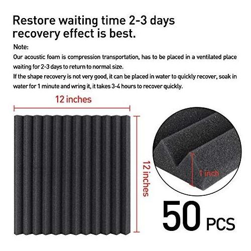 China Wholesale Cheap 48 Pack Black Blue Bass Traps Studio Sound Absorbing Panel Eco Friendly High Density Wedges Acoustic Foam