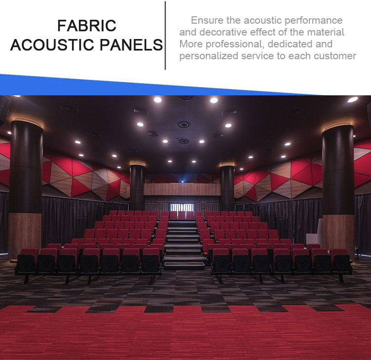 Sound-Absorbing High quality indoor decoration Fiberglass leather wrapped  fabric Wrapped Acoustic Panels for Home Cinema