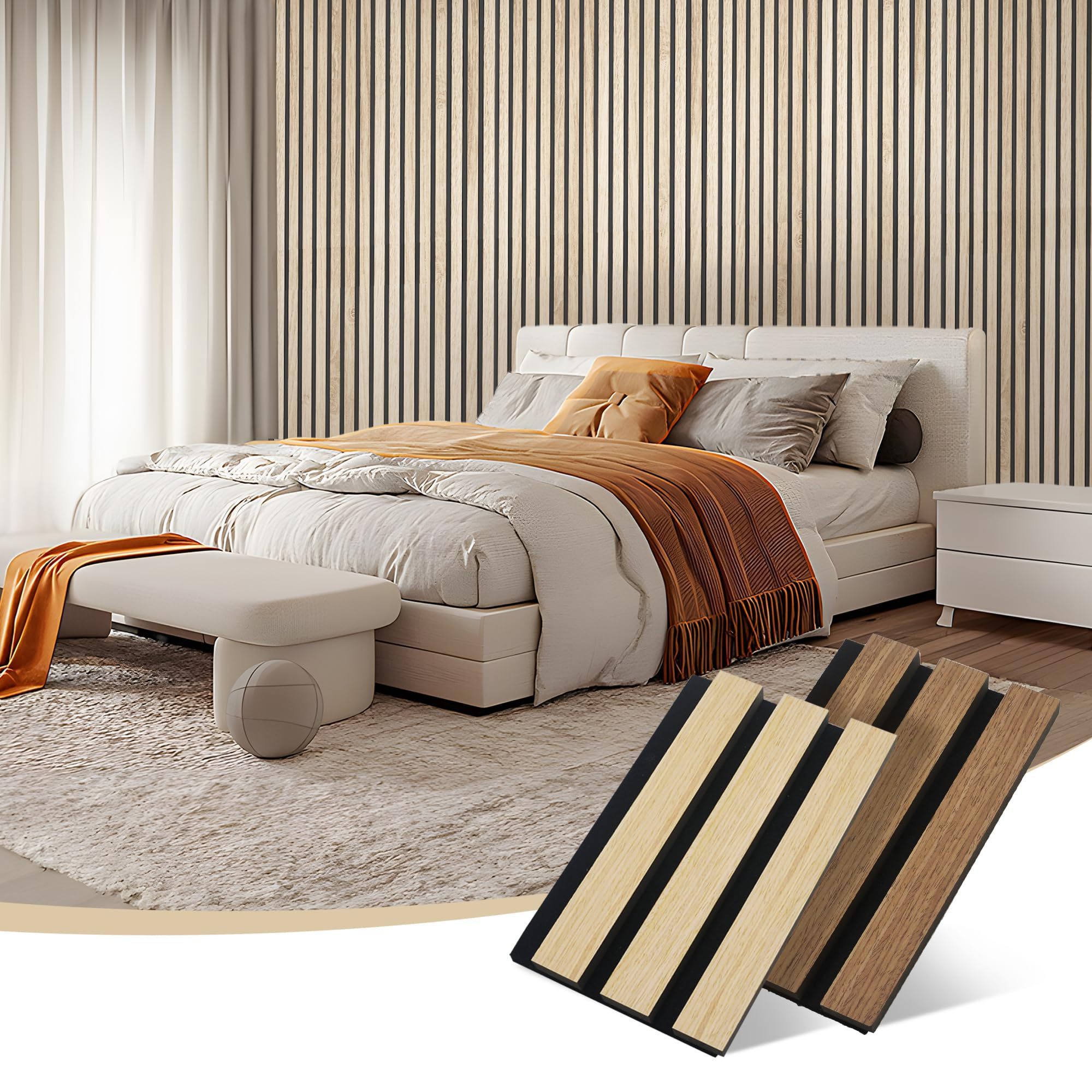 Free samples Natural Wood Panel With Recycled Pet Acoustic Felt Paneles Acusticos Wood Slat Wall Panel Akupanel