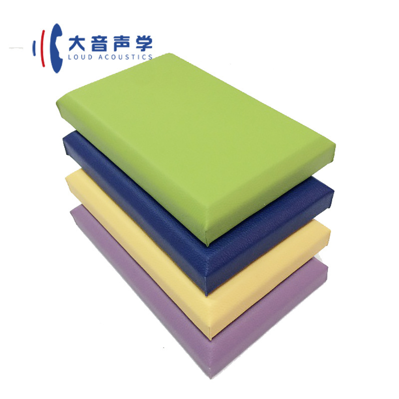 Sound-Absorbing High quality indoor decoration Fiberglass leather wrapped  fabric Wrapped Acoustic Panels for Home Cinema