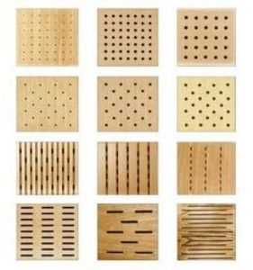 Wood Decoration Wall Panel Wood Acoustic Wall Board Perforated Oak Veneer Melamine Wall and Ceiling Panel for home theater