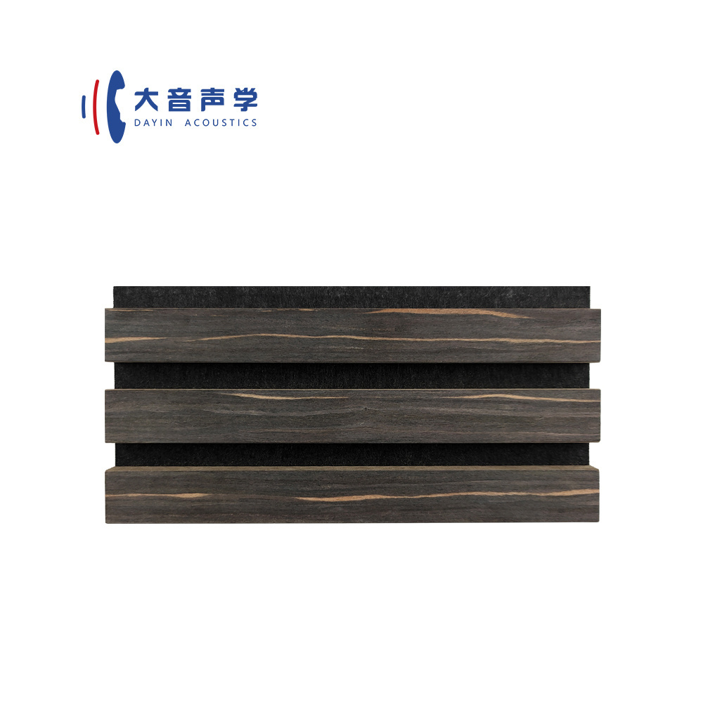 Dayin Foshan Manufacturer HOME decorative Timber Interior Slatted Wood Cladding Decoration Wainscoting Wall acoustic Panels 